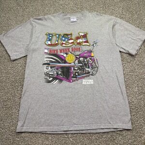 Vintage Bike Week 2003 Graphic Tee Size Large Y2K Double‎ Sided